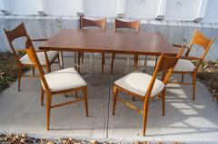 Paul McCobb Irwin Group Walnut Dining Table and Six Chairs by Paul McCobb for Calvin - 102001