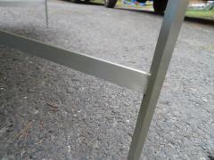 Paul McCobb Large Paul McCobb Aluminum and Vitrolite Milk Glass Coffee Table Midcentury - 3060925