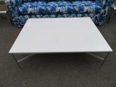 Paul McCobb Large Paul McCobb Aluminum and Vitrolite Milk Glass Coffee Table Midcentury - 3060957