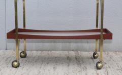 Paul McCobb Mid Century Modern Brass And walnut Paul McCobb Style Bar Cart - 1100870