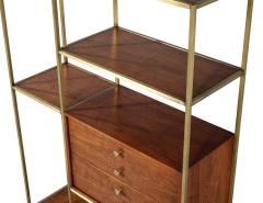 Paul McCobb Mid Century Modern Walnut and Brass Bookcase Etagere by Paul McCobb - 4426115