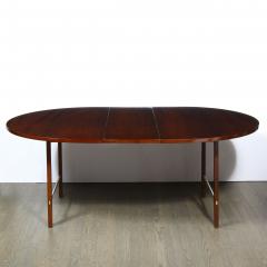 Paul McCobb Mid Century Walnut Aluminum Dining Table by Paul McCobb for Calvin Furniture - 2143735