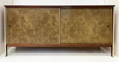 Paul McCobb Mid century Paul McCobb Calvin Line Leather Walnut Cabinet - 3521860