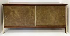 Paul McCobb Mid century Paul McCobb Calvin Line Leather Walnut Cabinet - 3521861