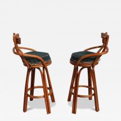 Paul McCobb Midcentury Paul Frankl Style Stools with Swivel - 3123883