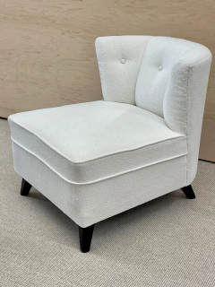 Paul McCobb Pair Mid Century Modern Slipper Lounge Chairs American Boucl Pair Low Profie - 2488770
