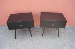 Paul McCobb Pair of Ebonized Planner Group Side Tables by Paul McCobb for Winchendon - 1433995