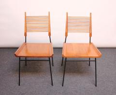 Paul McCobb Pair of Mid Century Modern Maple and Iron Shovel Chairs by Paul Mccobb - 2834904