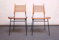 Paul McCobb Pair of Mid Century Modern Maple and Iron Shovel Chairs by Paul Mccobb - 2834905