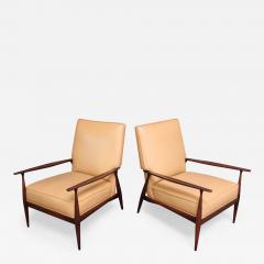Paul McCobb Pair of Paul Mccobb Stained Maple Lounge Chairs - 3418924