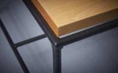 Paul McCobb Paul Cobb Coffee Planner Table in Black Iron and Solid Maple Top by Winchendon - 2965273