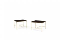 Paul McCobb Paul McCobb Brass Frame Pair of Side Tables Calvin Furniture 1950s - 1041372