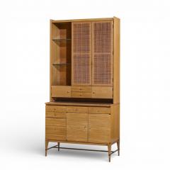 Paul McCobb Paul McCobb Connoisseur Collection Bleached Mahogany Cane Secretary Bar Cabinet - 4480538