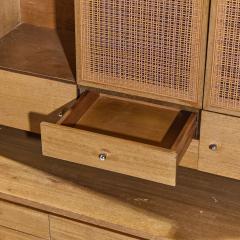 Paul McCobb Paul McCobb Connoisseur Collection Bleached Mahogany Cane Secretary Bar Cabinet - 4480541