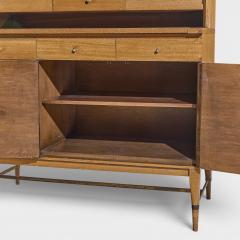 Paul McCobb Paul McCobb Connoisseur Collection Bleached Mahogany Cane Secretary Bar Cabinet - 4480545