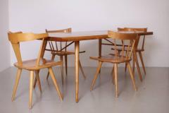 Paul McCobb Paul McCobb Dining Set Four Chairs and Table Maple 1950s Winchendon - 532598