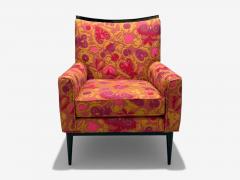 Paul McCobb Paul McCobb Ebonized Wood Fabric Lounge Chairs USA 1950s - 4436355