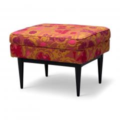 Paul McCobb Paul McCobb Ebonized Wood Fabric Ottoman USA 1950s - 4436106