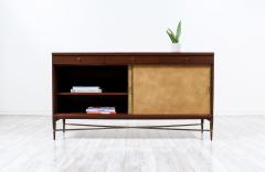 Paul McCobb Paul McCobb Irwin Collection Credenza with Leather Doors Brass Accents - 3310406