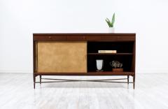Paul McCobb Paul McCobb Irwin Collection Credenza with Leather Doors Brass Accents - 3310408