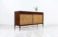 Paul McCobb Paul McCobb Irwin Collection Credenza with Leather Doors Brass Accents - 3310412