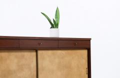 Paul McCobb Paul McCobb Irwin Collection Credenza with Leather Doors Brass Accents - 3310424