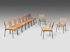 Paul McCobb Paul McCobb Maple Lacquered Iron Shovel Dining Chairs USA 1950s - 4413810