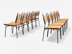 Paul McCobb Paul McCobb Maple Lacquered Iron Shovel Dining Chairs USA 1950s - 4413813