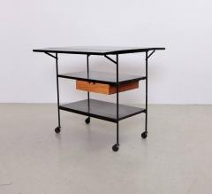 Paul McCobb Paul McCobb Maple or Black and Wrought Iron Bar Cart Planner Group - 564870