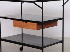 Paul McCobb Paul McCobb Maple or Black and Wrought Iron Bar Cart Planner Group - 564871