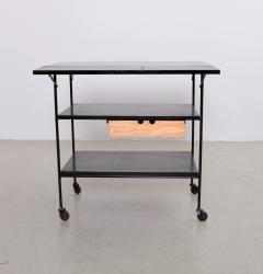 Paul McCobb Paul McCobb Maple or Black and Wrought Iron Bar Cart Planner Group - 564895