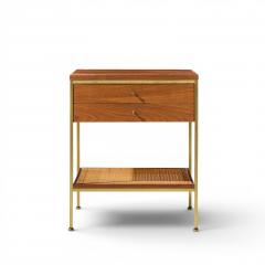 Paul McCobb Paul McCobb Model 8714 Mid Century Mahogany Brass and Cane Nightstands Pair - 4612920