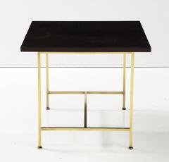Paul McCobb Paul McCobb Pair of Dark Brown Mid Century Modern Tables With Brass Bases - 2871401