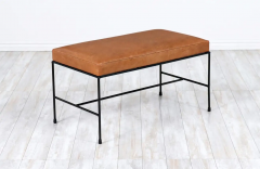 Paul McCobb Paul McCobb Planner Group Leather Iron Bench for Winchendon Furniture - 2473651