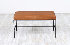 Paul McCobb Paul McCobb Planner Group Leather Iron Bench for Winchendon Furniture - 2473652