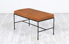 Paul McCobb Paul McCobb Planner Group Leather Iron Bench for Winchendon Furniture - 2473654