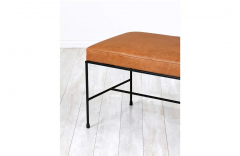 Paul McCobb Paul McCobb Planner Group Leather Iron Bench for Winchendon Furniture - 2473658