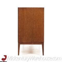 Paul McCobb Paul McCobb Style West Michigan Mid Century Walnut and Brass Lowboy Dresser - 3688394