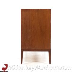 Paul McCobb Paul McCobb Style West Michigan Mid Century Walnut and Brass Lowboy Dresser - 3688395