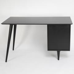 Paul McCobb Paul McCobb Stylish Desk In Ebonized Maple 1950s Signed  - 1525048