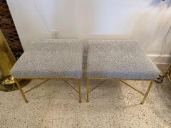 Paul McCobb Paul McCobb X Base Brass Stools Pair - 4641261