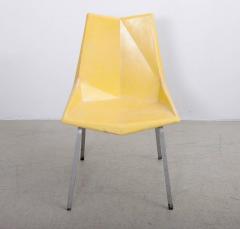 Paul McCobb Paul McCobb Yellow Origami Side Chair on Rare Solid Base USA 1950s - 532963