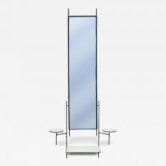 Paul McCobb Paul McCobb for Bryce Originals Mirror and Shelf Wrought Iron Milk Glass 1950s - 4319499