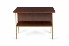 Paul McCobb Paul McCobb for Calvin American Brass and Walnut Cantilever End Side Tables - 2789988