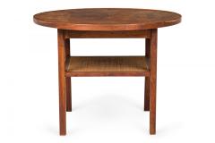 Paul McCobb Paul McCobb for Calvin Furniture Co American Mid Century Circular Walnut and Ca - 4655458