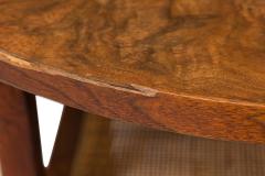 Paul McCobb Paul McCobb for Calvin Furniture Co American Mid Century Circular Walnut and Ca - 4655462