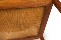 Paul McCobb Paul McCobb for Calvin Furniture Co American Mid Century Circular Walnut and Ca - 4655464