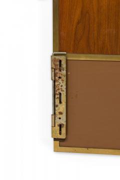 Paul McCobb Paul McCobb for Calvin Furniture Company Brass Walnut King Size Headboard - 4272421