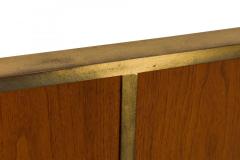 Paul McCobb Paul McCobb for Calvin Furniture Company Brass Walnut King Size Headboard - 4272424