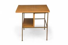 Paul McCobb Paul McCobb for Calvin Furniture Company Brass and Wood End Side Table - 2790007